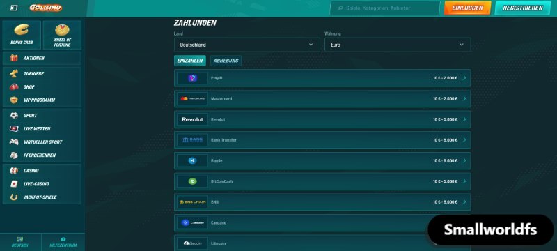 Einzahlung per Kryptowährung im Online Casino