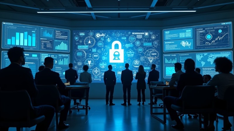African banking sector embraces AI and cybersecurity for digital transformation, Concept art for illustrative purpose, tags: innovations emerging - Monok
