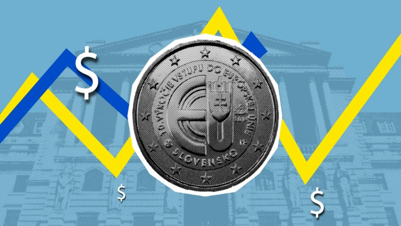 Illustration revealing economic concept of growth and decline of euro and dollar currencies against facade of historic building, tags: uneven global - pexel